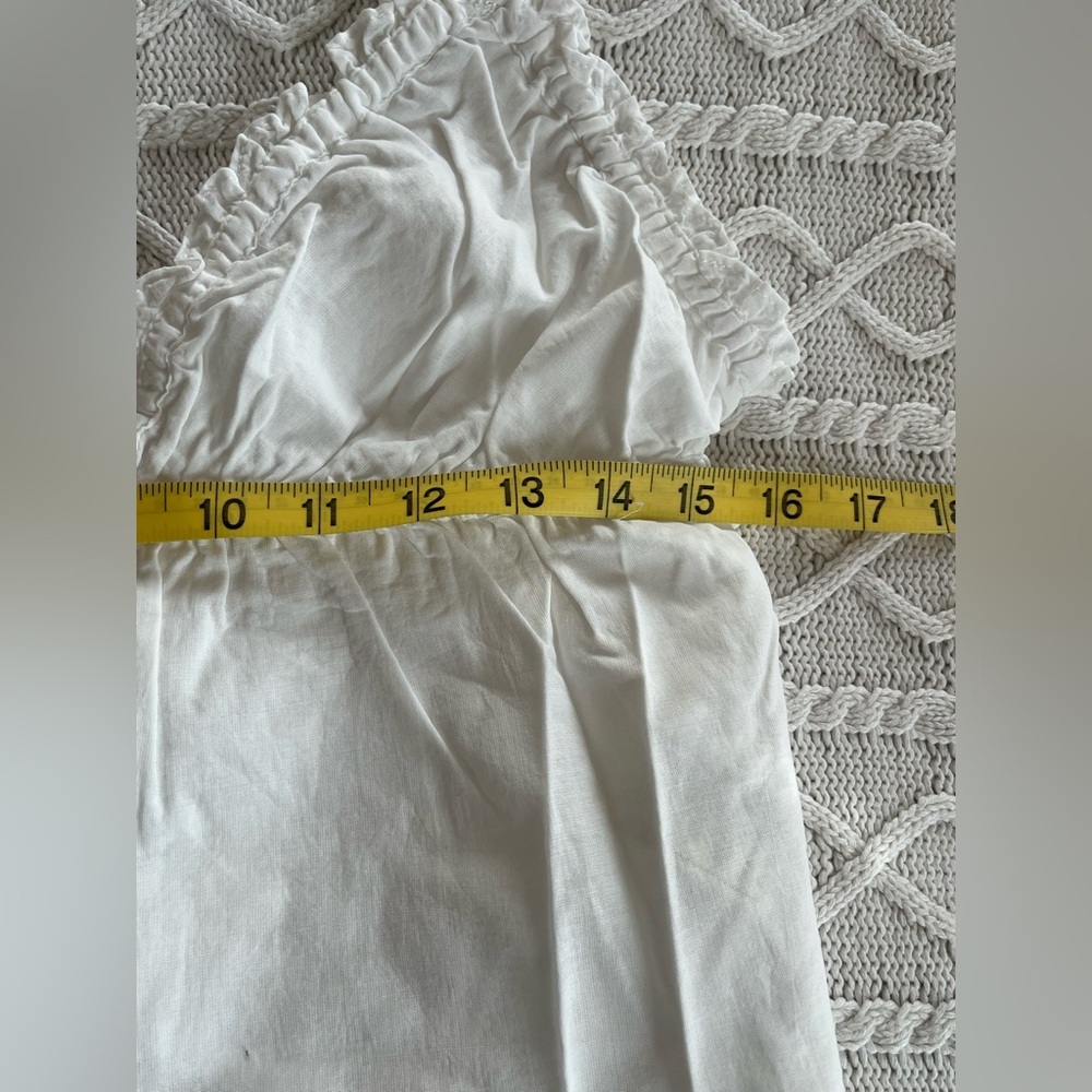 Steve Madden White Smocked Cotton Adjustable Straps Camisole Top Size Medium - Picture 3 of 14